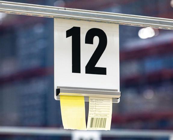 inotec UK case-study 'docket grab' hanging sign for Samworth Brothers inotec 'docket grab' hanging sign